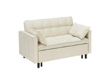 Modern velvet sofa, sofa pull-out bed, small love seat casual sofa with back, with pillow, pockets, 77444247