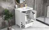 30" Bathroom Vanity with Sink Combo, Multi-functional Bathroom Cabinet with Doors and Drawer, Solid 16236592