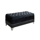 Black Tufted Trunk with Nailhead Trim B062P153844