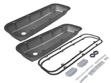 3-11/16" Tall Finned Valve Covers Black for Chevy BBC 396 402 454 502 1965-1995 39272975
