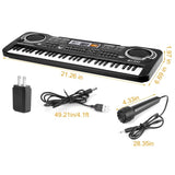 ZNTS 61 Keys Digital Music Electronic Keyboard Electric Piano Musical Instrument Kids Learning Keyboard 34087667