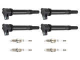4X Ignition Coil & 4X Spark Plug fit for Dodge Attitude Hyundai Accent Kia Rio UF499 23666521