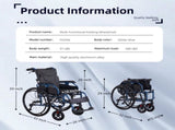 Aluminium multi-functional manual wheelchair. Hand brake. 24-inch quick detachable wheel. One-button W3121P298949
