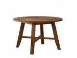 31.5 Inch Farmhouse Round Dining Table, Wood Kitchen Table for 2 to 4 People 05017996