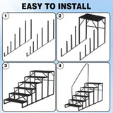 ZNTS Swimming Pool Ladder Above Ground Pools, Step Stool Ladder with Handrails, Heavy Duty Hot Tub Steps 88808899