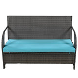 U_STYLE Versatile outdoor loveseat that converts to four seats and a table, suitable for gardens and WF321803AAC