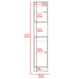 Ibis Linen Cabinet, Double Doors, Four Interior Shelves, Two Cabinets -White B20091912