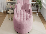 55" Modern Chaise Lounge Sofa Bed Upholstered Sofa Couch with Tufted Seat and Detachable Pillows for N719P256002P