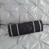 7 Piece Tufted Comforter Set Grey Cal King B03596789
