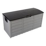 ZNTS 75gal 260L Outdoor Garden Plastic Storage Deck Box Chest Tools Cushions Toys Lockable Seat 26633405