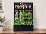 Metal Bed with Trellis, 70 Inch Height Metal Planter Box with Trellis, 09609773