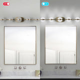 Modern Minimalist Bathroom Vanity Light, LED 5 Bulb Frosted Glass Shades, Wall Mounted Decorative W1340P143675