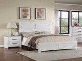 White Color 1pc Nightstand Paper veneer Bedroom Furniture 2-Drawers Bedside Table B011137848