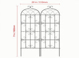 2 Pack 71 x 20 in Rustproof Metal Garden Trellis for Climbing Plants, Decorative Support for Roses, 33965153