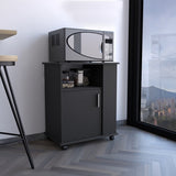 Kit Lower Microwave Cabinet, Single Door, Three Side Shelves-Black B20091950
