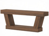 Brown 63" Vintage Entryway Console Table Narrow Design, Open Shelf, for Living Room Space 34671089
