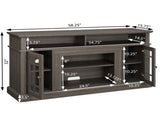 Classic TV Media Stand Modern Entertainment Console for TV Up to 65" with Open and Closed Storage W1758P147683