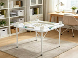 35.4" Square Mahjong Table, 4-Player Folding Card Table with 4 Cup Holders & 4 Chip Trays, Portable 38742553