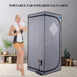 ZNTS Portable Full Size Grey Infrared Sauna tent–Personal Home Spa, with Infrared Panels, Heating Foot W782124130