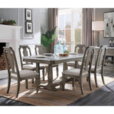 Beige and Weathered Oak Open Back Side Chairs B062P182734