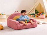 Kids Armchair Toddler Reading Sofa, Full Compression, Teddy Velvet Cute Red Rainbow Shape Kids Sofa 70138544