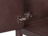 24" Brown Modern Sleek Bathroom Vanity Elegant Ceramic Sink with Solid Wood Frame Open Style N725P246473D
