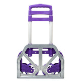 ZNTS Portable Aluminium Cart Folding Dolly Push Truck Hand Collapsible Trolley Luggage Purple 09846099