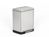 Brushed Nickel 14 Gallons Pedal Trash Can with Soft Close Lid, Removable Inner Bucket & Detachable 94630588