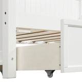 Wood Daybed with Three Drawers ,Twin Size Daybed,No Box Spring Needed ,White WF295565AAK