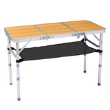 Outdoor Folding Camping Table, 3ft Portable Pinic Table with 3 Adjustable Height, Small Aluminum 82598655