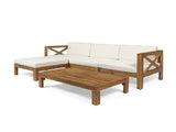 ALCOVE LSHAPE SOFA SET, BEIGE 63714.00BGE