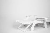 Lounge Chair Outdoor with Wood Texture, Oversized Chaise Chair with 5 Positions, HDPE, Patio W2103P254599