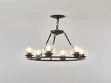 23.62'' Modern 6-Light Black Wagon Wheel Chandelier With Light For Bedroom Bathroom,Living W5008P468517