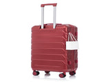 3 in 1 ABS&PC Trolley Box 20in 24in 28in Trolley Box Iron Tie Rod ABSPC Alloy Wine Red 11363546