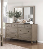 Gray Oak Finish Classic Transitional Bedroom Furniture 1pc Dresser of 8 Drawers Wooden Furniture B011P210428