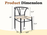 Wesborn Chair - Y-shaped Medieval Style Armchair for Dining Table, Woven Seat W2920P278932