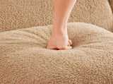 Armless Sofa W/Pillow Teddy Fabric-Camel W714P357227