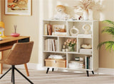 7 Cube Bookcase 3-Tier Modern Storage Organizer with 4 Metal Legs Bookshelves 68770112