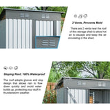 ZNTS 5 ft. W x 3 ft. D Garden Tool Storage Shed Outdoor Metal Shed 05385413