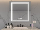 Bright LED Bathroom Mirror 32" x 24" Front Light, 5 Mins Defog, Full HD Reflected, 3 Colors 56378968