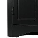 ZNTS Black Triangle Bathroom Storage Cabinet with Adjustable Shelves, Freestanding Floor Cabinet for Home 62126568