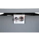 30" Powdercoated Metal Fire Pit with Smoked Glass Top B120P205631