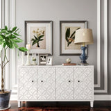 Accent Cabinet 4 Door Wooden Cabinet Sideboard Buffet Server Cabinet Storage Cabinet, for Living W1435P153086