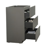 Alice-24F-102,Floor cabinet WITHOUT basin, Gray color, With three drawers, Pre-assembled W1865107750
