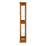 Curio Cabinet Lighted Curio Diapaly Cabinet with Adjustable Shelves and Mirrored Back Panel, W1693P154580
