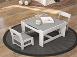 2-in-1 Kids Activity Table and Chairs Set, Double-Sided Whiteboard & Blackboard, with Hidden 75664827