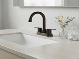 2 Handles Bathroom Sink Faucet, Oil Rubbed Bronze Centerset RV Bathroom Faucets for 2/3 Hole pop-up 60655507