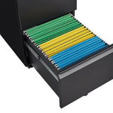 2 Drawer File Cabinet with Lock, Metal Under Desk Rolling Filing Cabinet fits Letter/Legal/A4 Size W1247125571