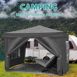 10'x10' Folding Canopy with 4 Removable Sidewalls Outdoor Event Shelter UPF 50 Gazebo Portable W2185P194757