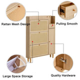 Modern minimalist storage cabinet, Japanese rattan shoe cabinet, bed top cabinet, small home W1512P360384